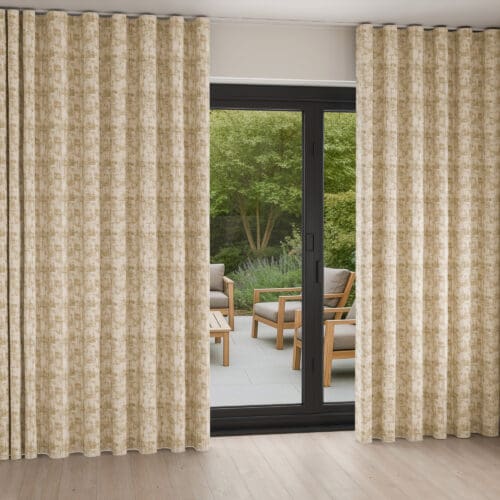 Brexton Ochre Wave Curtain