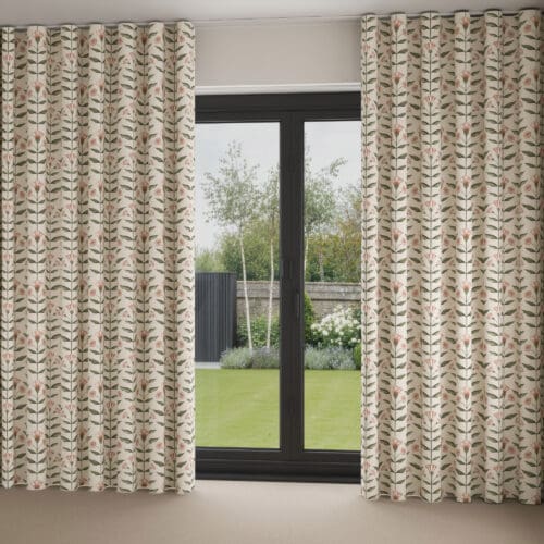Adelina Cherry Wave Curtain