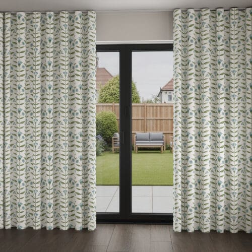 Adelina Teal Wave Curtain