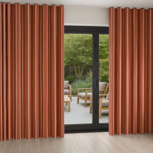 Cecily Merlot Wave Curtain