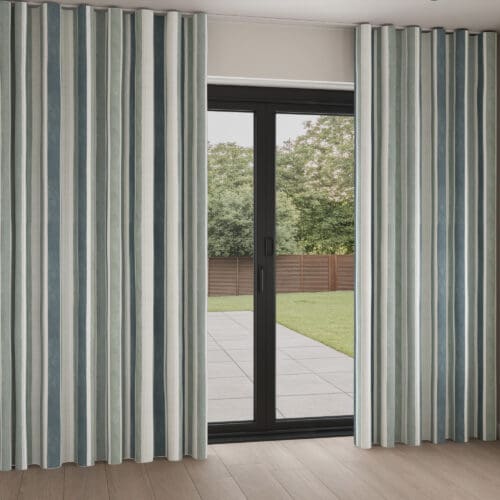 Georgiana Azure Wave Curtain