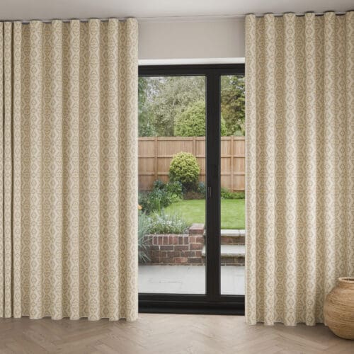 Ashcombe Terracotta Wave Curtain