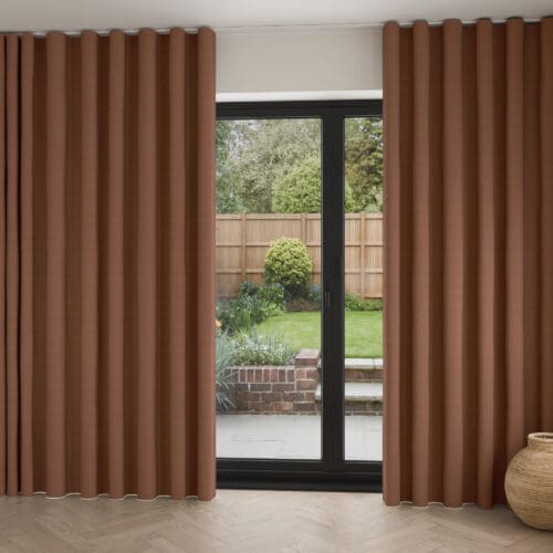 Blythe Burnt Umber Wave Curtain