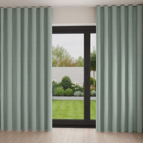 Etta Blue green Wave Curtain