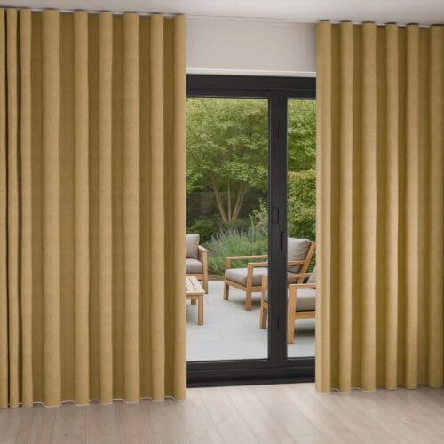 Calder Ochre Wave Curtain