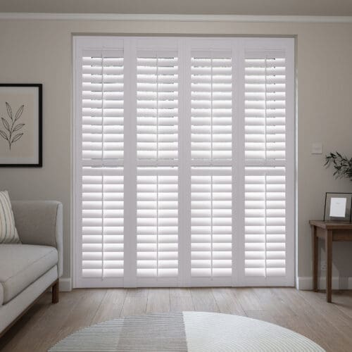 Rose White Full Height Plantation Shutters
