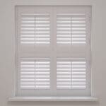 Rose White Tier On Tier Plantation Shutters
